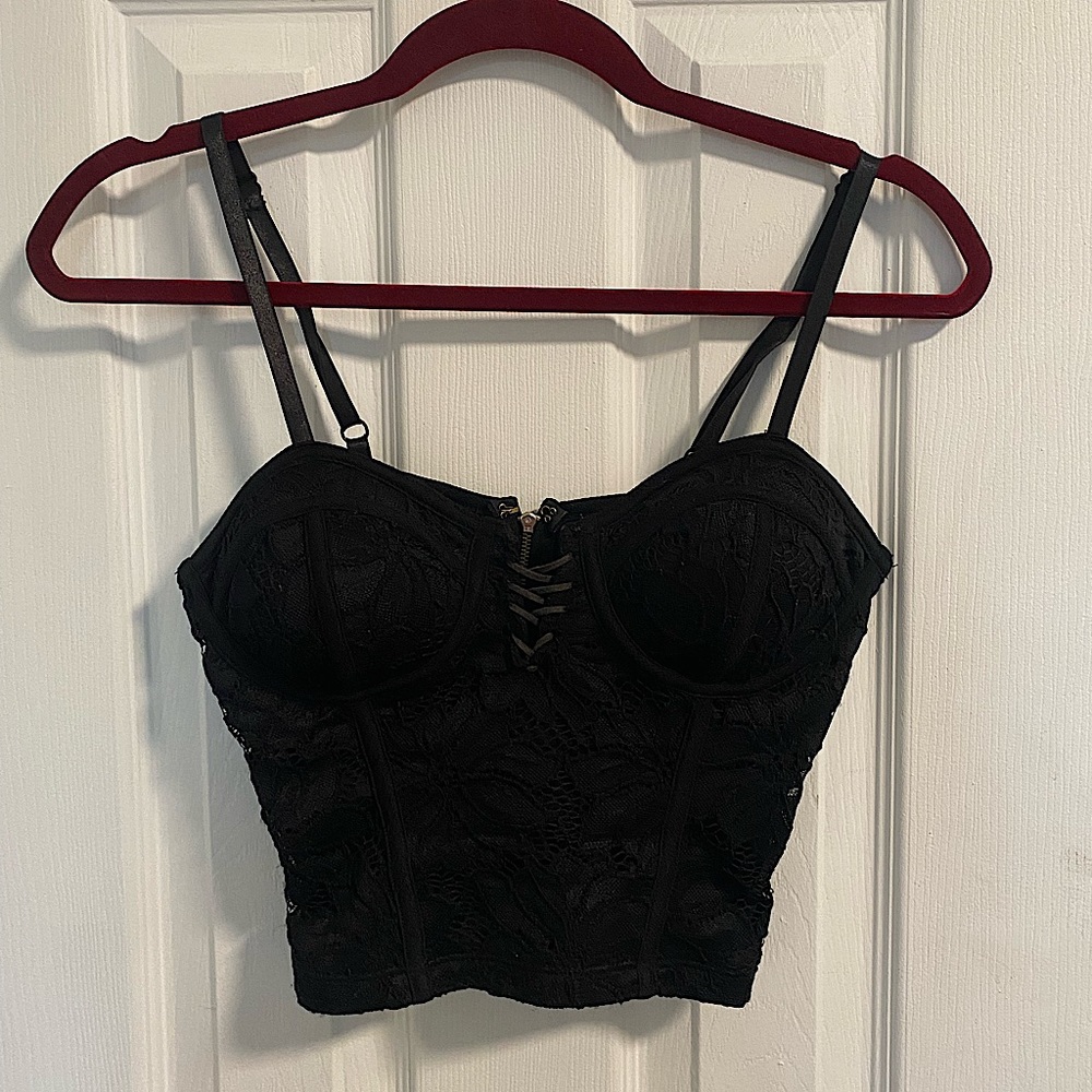 🖤3/$30 Black Bustier Croptop